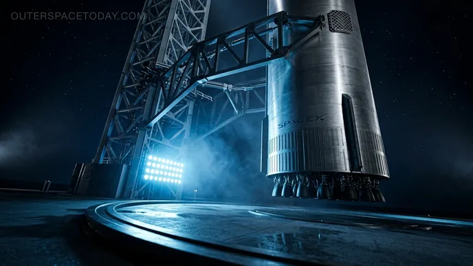 OST Daily September 22, 2026 — SpaceX placed Super Heavy B21 on the Pad 2 launch mount at Starbase for a first orbital Starship flight targeted for September 28 at 7:15 a.m. Central, pending an FAA license modification that would be the agency's first orbital authorization for an object the size of Starship's upper stage; German integrator Exolaunch signed to fill a SpaceX Starfall reentry mission on Starship no earlier than 2029; and Prime Minister Mark Carney and President Emmanuel Macron directed their space agencies and defence ministries to develop and share launch and ground infrastructure, backed by an Aldoria surveillance-data contract for Canada's military.